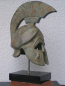 Kampfhelm korinthisch 31 cm 3,2 kg schwarzer Marmorsockel