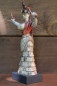 Schlangengöttin Knossos-Palast, handbemalt,  18,2 cm, 300 g, schwarzer Kunstmarmorsockel