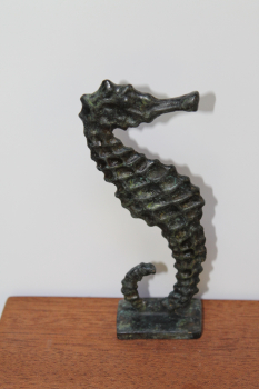 Bronze Seahorse, Hippocamp, 12,6 cm high, 5,2 cm width, 0,25 kg,  National Archaelogical Museum Athens