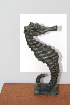 Bronze Seahorse, Hippocamp, 12,6 cm high, 5,2 cm width, 0,25 kg,  National Archaelogical Museum Athens