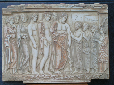 Asklepios-Relief 29 x 21 cm, 1,6 kg, Aufhängevorrichtung