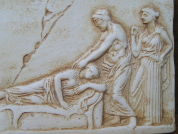 Asklepios Heilgott Votivrelief 13 cm x 7 cm, 100 g, mit Aufhängevorrichtung