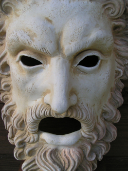 Theatermaske "Philosoph" 38 cm, 23,7 cm breit, 2,6 kg, mit Aufhängevorrichtung