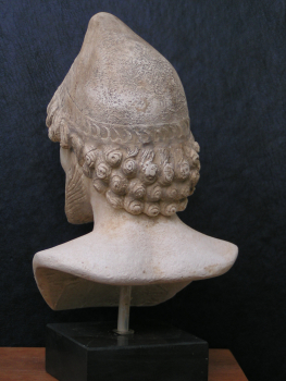 Odysseus von Ithaka, Büste 21 cm, 1 kg, schwarzer Marmorsockel