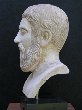 Plato philosopher replica, 24 cm, 1,4 kg, black marble base