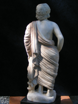Asklepios-Statuette 25 cm, 900 g, schwarzer Marmorsockel