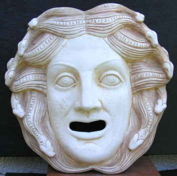 Medusa, eine der drei Gorgonen, Theatermaske 24 x 24 cm, 1,4 kg, zum Aufhängen