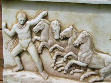 Echelos entführt die Nymphe Basile, Relief, Amphiglyphon, 25 cm x 28 cm, 2,4 kg, zum Aufhängen