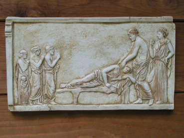 Asklepios Heilgott Votivrelief 29 cm x 16 cm, 0,8 kg, mit Aufhängevorrichtung