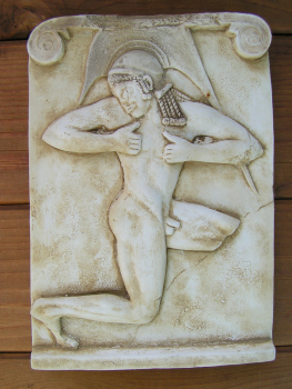 Grave stele Hoplite runner relief museum No 1959, 28 x 20 cm, 1,2 kg