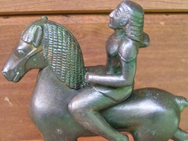 Horse with Rider, bronze, Dioskuren, Zeus Dodonaios, Dodona museum replica, 14 cm, 0,8 kg