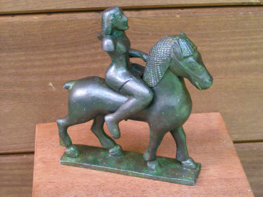 Reiterdarstellung aus Bronze, Dodona, wahrscheinlich Dioskuren, 14 cm hoch, 11 cm breit, 0,8 kg