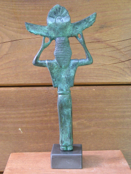 Mirror statue bronze museum Thasos No 1464 replica, 20 cm, 400 g