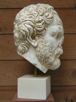 Demosthenes bust copy, antiquity replica, 38 cm, 5,6 kg