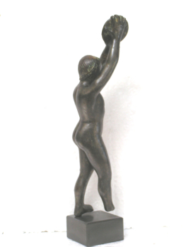 Diskuswerfer-Statuette 21 cm,  300 g, schwarzer Kunstmarmorsockel