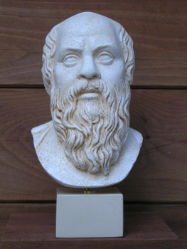 Socrates one of the greatest philosophers replica, Socrates bust replica, 21 cm, 1,33 kg, artificial marble base