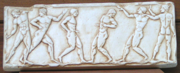 Youths in the Palästra relief replica, 8 x 20 cm, 300 g