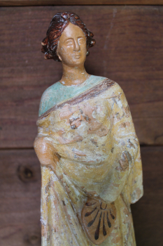 Tanagra - distinguished lady with fan 24.5 cm, 8 cm wide, 0.6 kg, National Museum of Athens