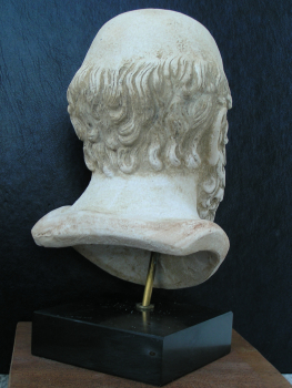 Aischylos Tragiker Büste 21 cm, 1,6 kg, schwarzer Marmorsockel - Sonderedition