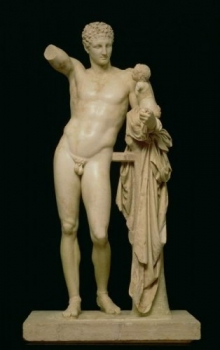 Großstatue Hermes mit Dionysosknaben 2,34 m Größe