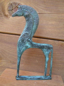 Bronzepferd aus der geometrischen Periode, 16,8 cm x 9,4 cm, 400 g