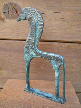 Bronze horse geometrical period replica, 16,8 cm, 400 g