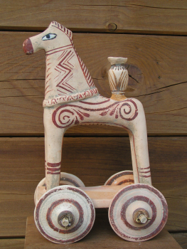 Askos as horse statuette replica, handmade and handpainted, 24 cm, 700 g