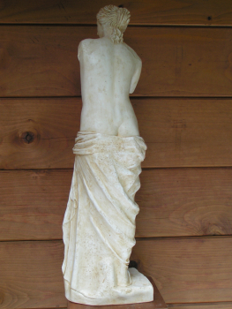 Venus von Milo - Aphrodite von Melos, Statue 48 cm, 4 kg, beiger Kunstmarmorsckel