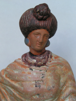 Tanagra grave goods museum replica statue, 24 cm