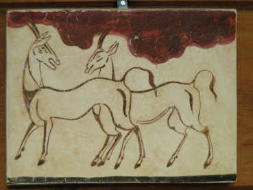 Antelopes from Thera fresco replica, 15,6 x 11,6 cm, 0,4 kg