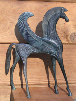 Horse Pegasos Pegasus bronze, 25 cm, 18,8 cm width, 1,3 kg