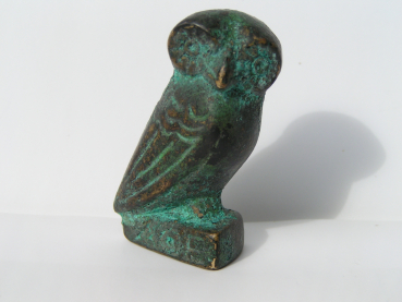 Eule aus Bronze, 3,3 cm, ca. 60 g, Nationalmuseum Athen