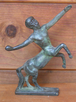 Zentauer Kentauer Fabelwesen, Bronzestatuette 15,5 cm hoch, 11,5 cm breit, 0,7 kg