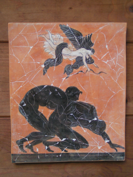 Fresco Wrestler with Nike, greece, handpainted, 24 x 20 cm, 0,8 kg