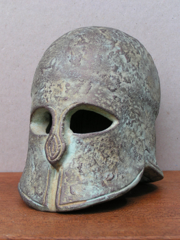 Corinthian warrior helmet, replica, greek, 10 cm, 480 g