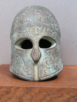 Corinthian warrior helmet, replica, greek, 10 cm, 480 g