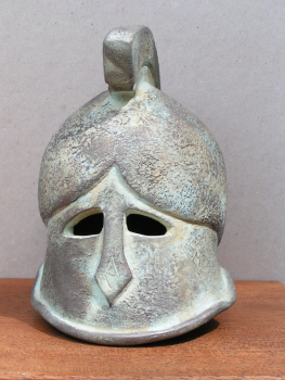 Korinthischer Kampfhelm mit Schlagwulst, 11,7 cm, 450 g