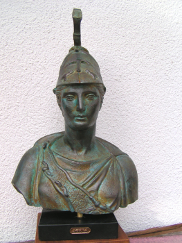 Athena-Büste 44 cm 7 kg schwarzer Marmorsockel