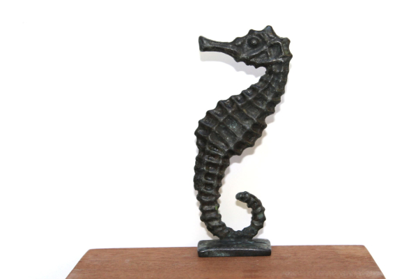 Bronze Seahorse, Hippocamp, 12,6 cm high, 5,2 cm width, 0,25 kg,  National Archaelogical Museum Athens