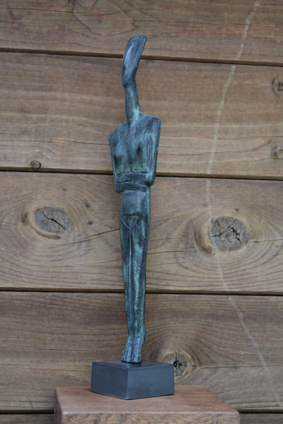 Kykladenidol schwanger als Statuette, Bronze, 36,8 cm, 1,3 kg