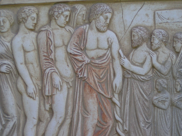 Asklepios-Relief 29 x 21 cm, 1,6 kg, Aufhängevorrichtung
