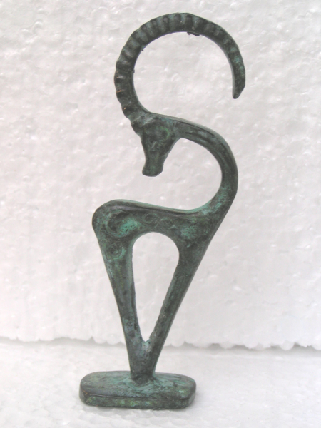 Steinbock aus Bronze, Attika, 10 cm Größe