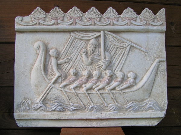 Odyssee Odysseus trotzt den Sirenen-Relief 42 cm x 33 cm, 5 kg