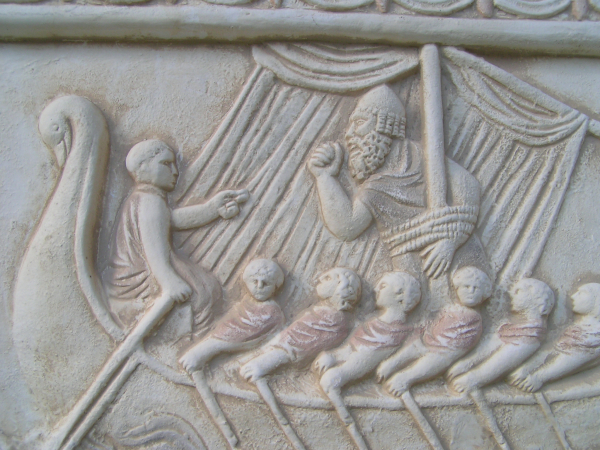 Ulysses relief Paris Louvre Odyssey replica, 42 x 33 cm, 5 kg