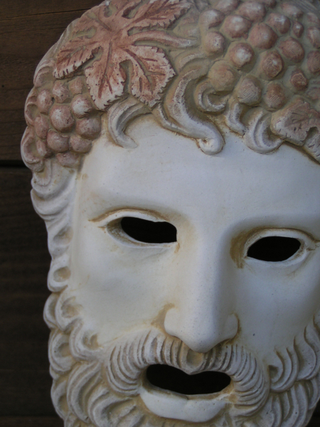 Dionysos-Theatermaske, 17 cm, 0,3 kg, zum Aufhängen