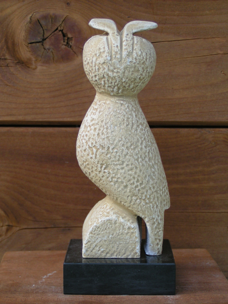 Owl Athena replica, 17,5 cm, 0,8 kg, black marble base