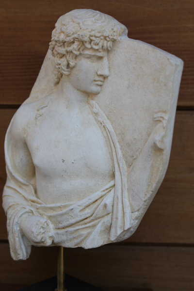 Antinous half-sculptural relief 24.9 cm high, 14.9 cm wide, 5.5 cm deep, 1 kg, Villa Albani Rome