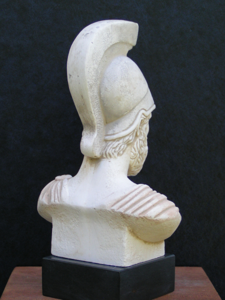 Perikles-Büste 21 cm, 800 g, schwarzer Marmorsockel
