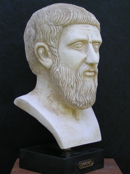 Plato philosopher replica, 24 cm, 1,4 kg, black marble base