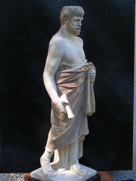 Solon, statesman Achonten Seisachtheion replica, black marble base, 31 cm, 1,8 kg